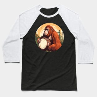 Orangutan playing drums Baseball T-Shirt